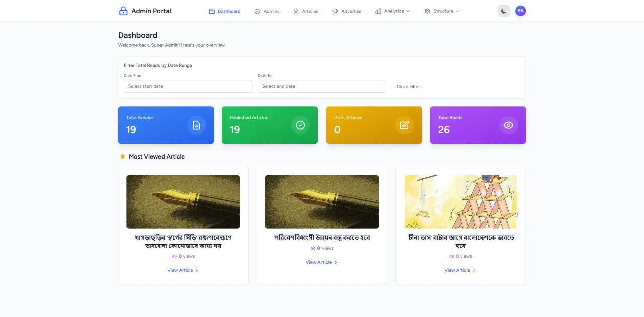 Newsvioso customer view