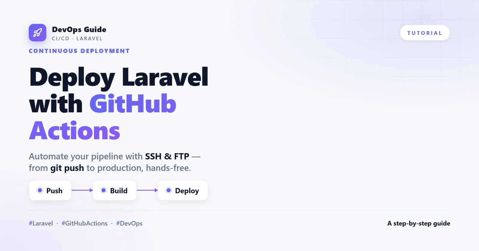 Deploy Laravel with GitHub Actions: SSH and FTP Pipelines
