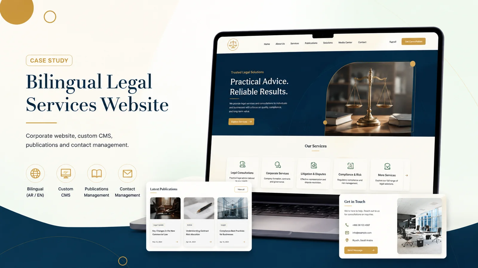 Bilingual Legal Services Website & Custom CMS
