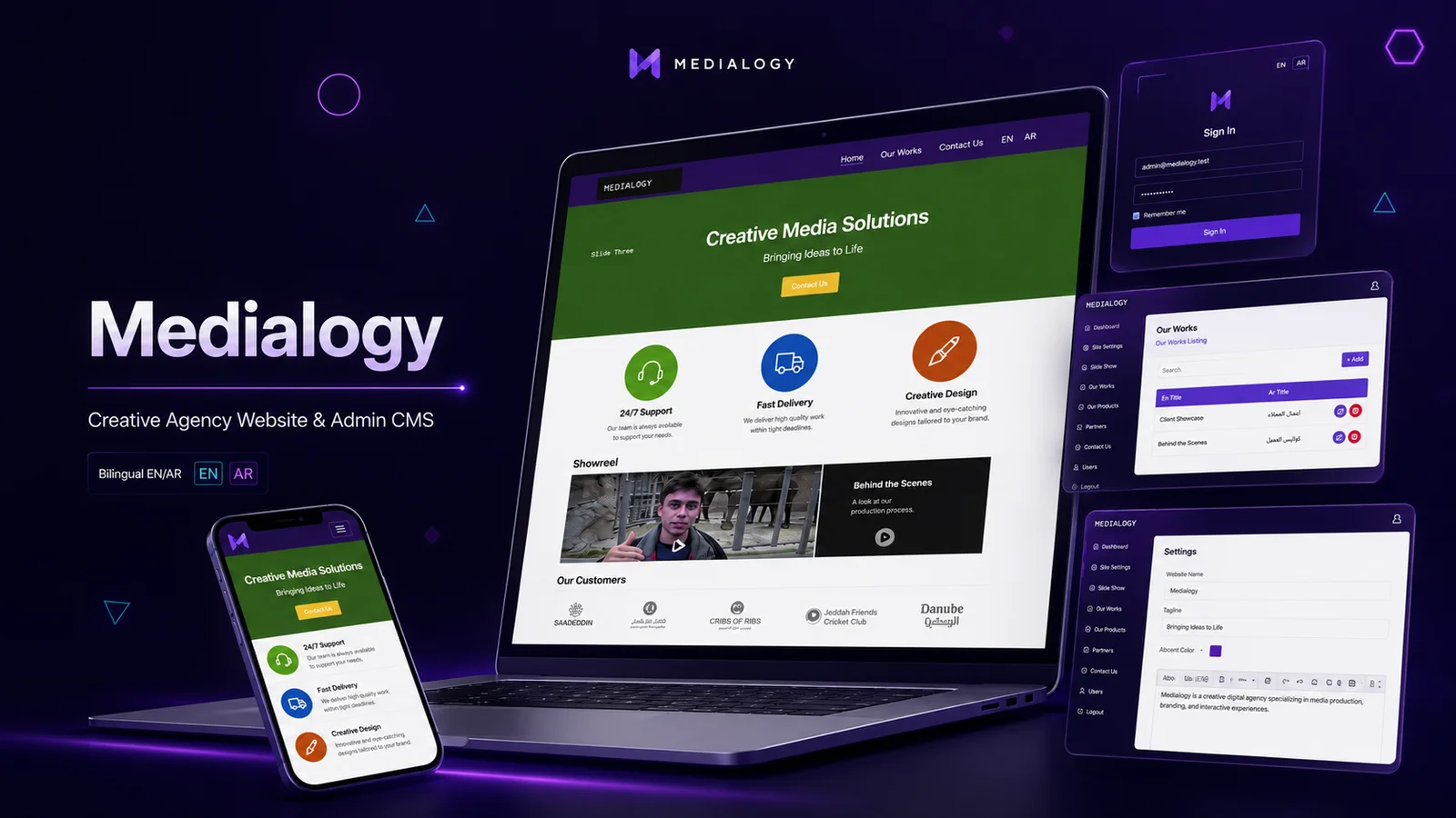 Creative Agency Website & Content Management System