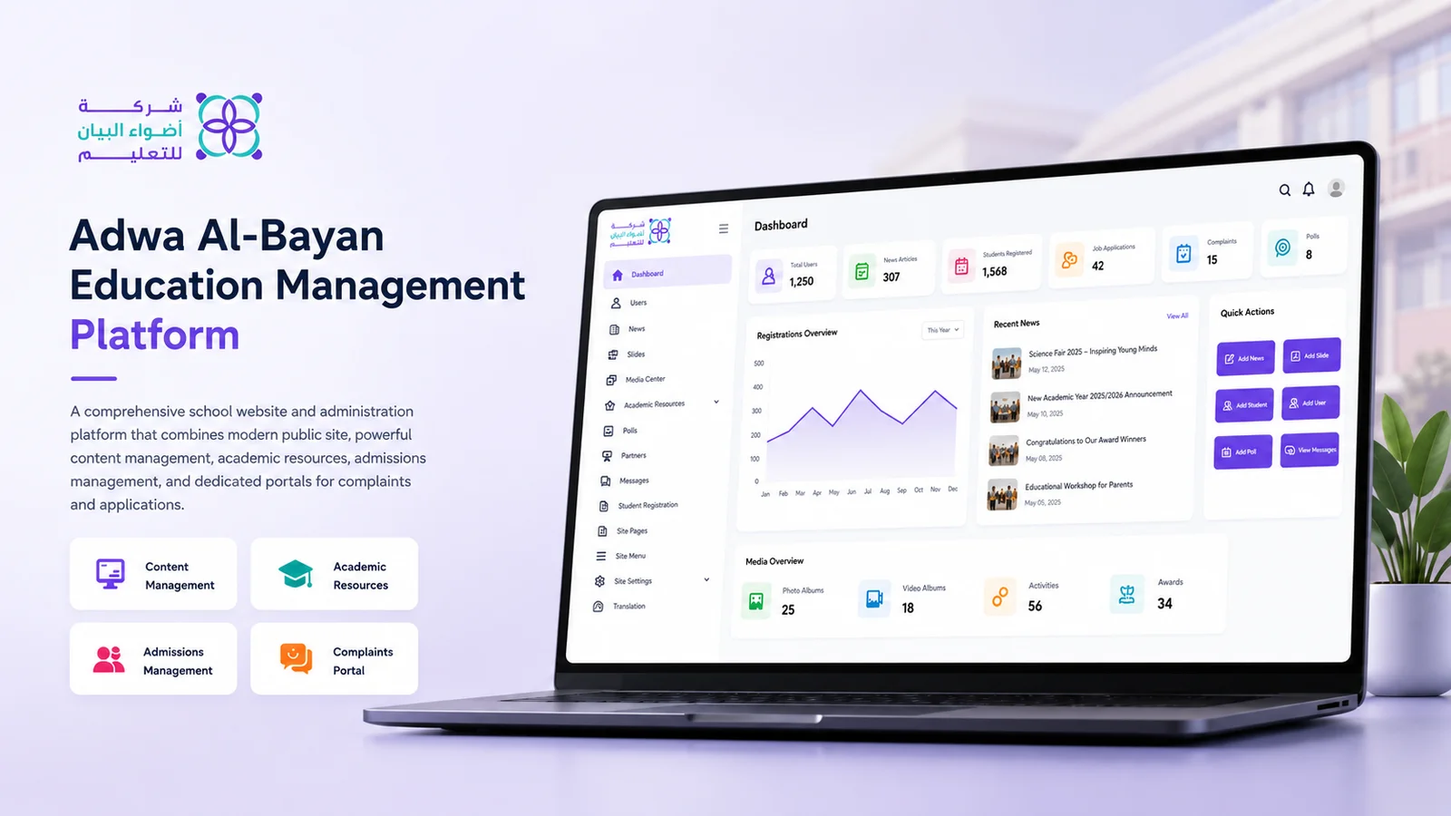 K–12 School Website, Admissions & Academic Resource Platform