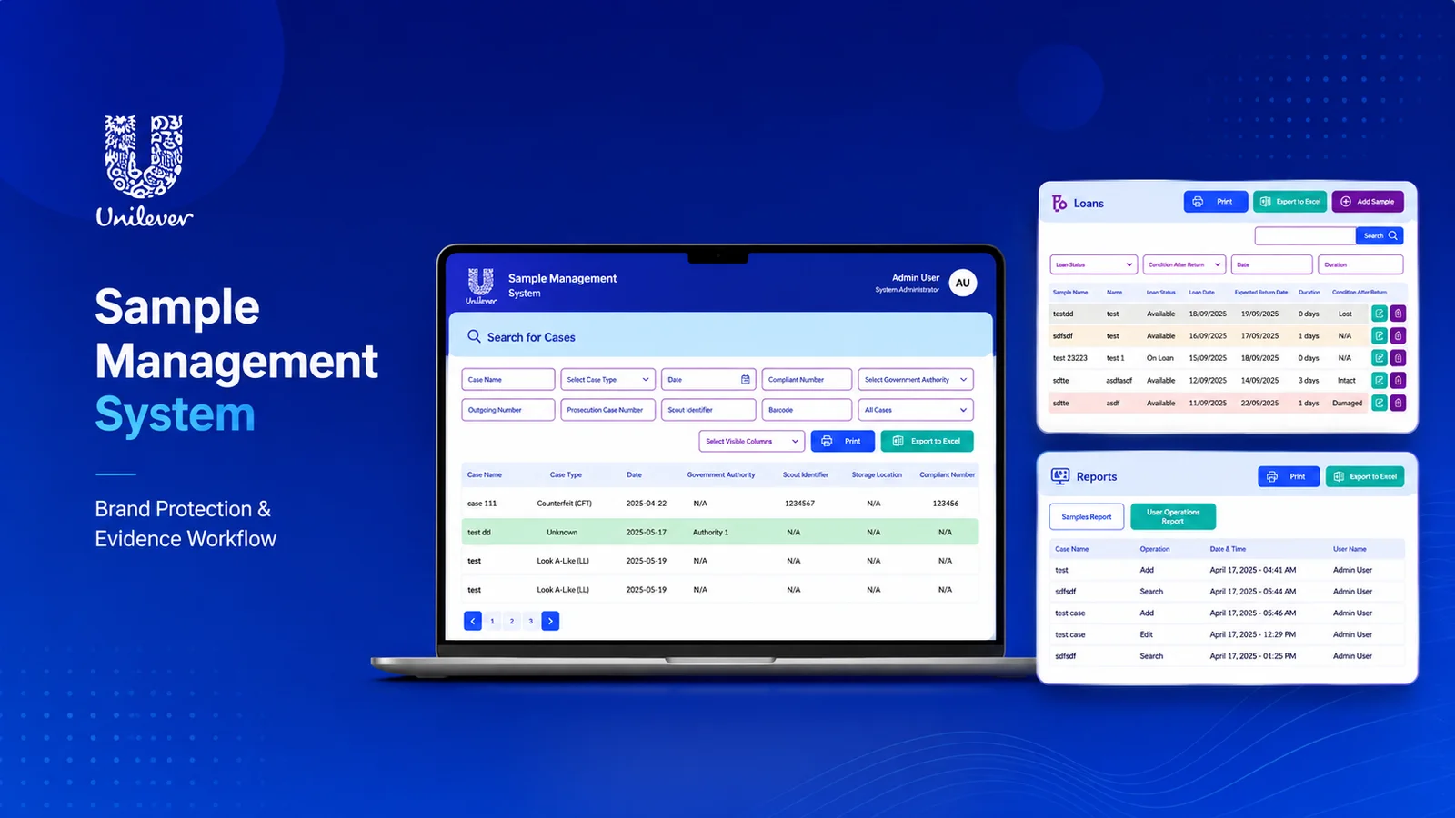 Sample & Evidence Management System